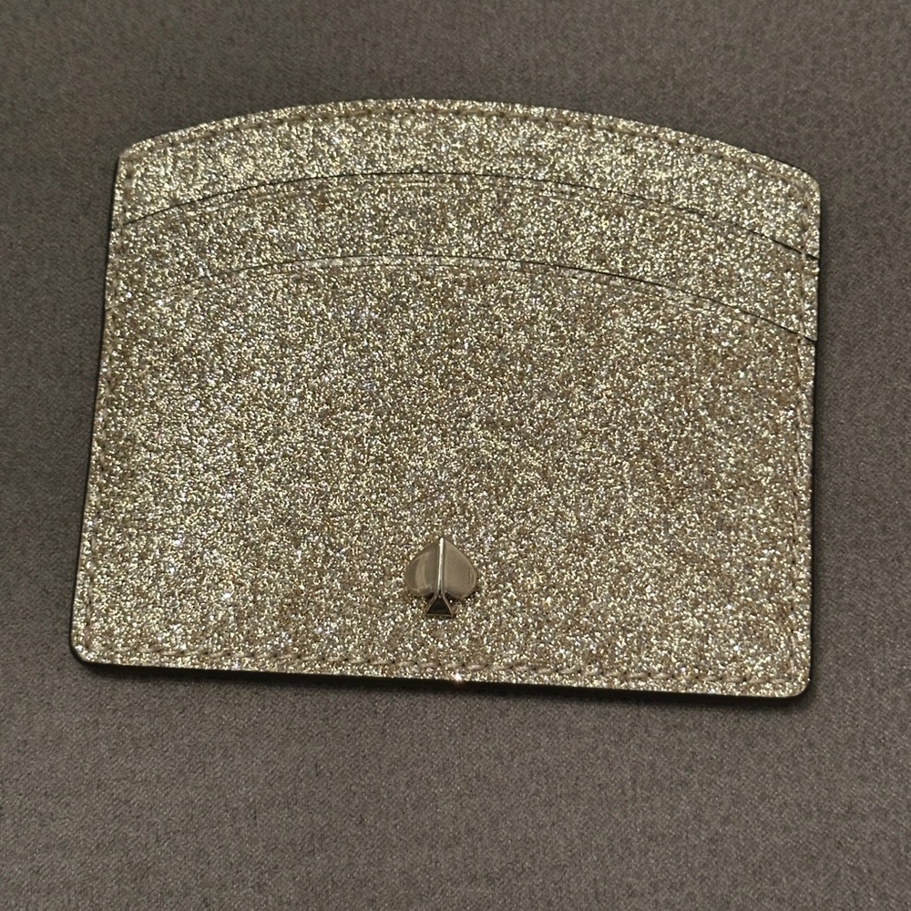 Kate Spade Gold Glitter Card Holder